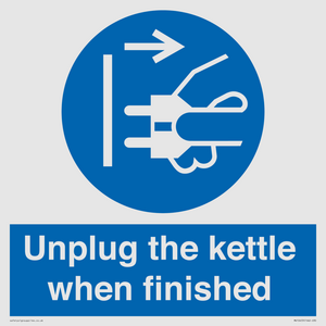 Unplug the kettle when finished